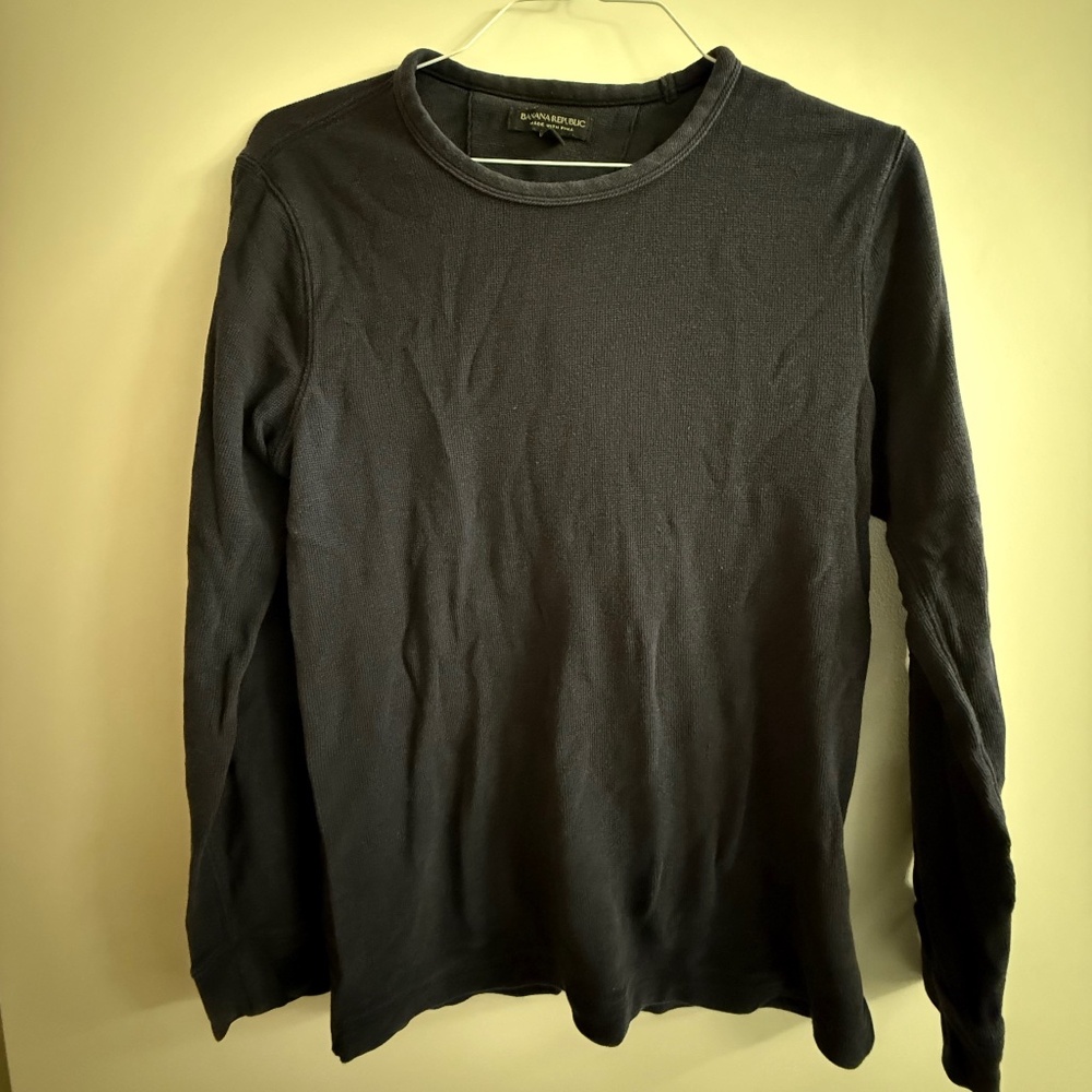 Banana Republic Pima Cotton Waffle Sweater Shirt - size medium